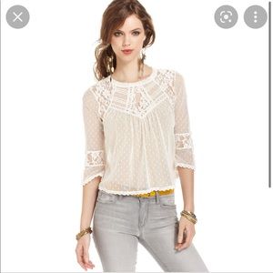 Free People white lace top